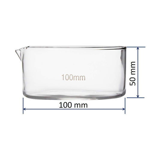Borosilicate Glass Crystallizing Dish with Spout, Evaporation Dish (100mm), 300 ml Capacity...