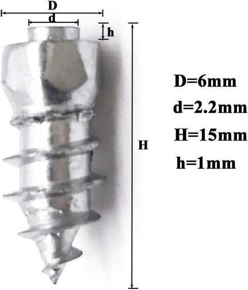 Screw Tire Studs, Marrkey 15mm Anti-Slip Anti-ice Snow Spikes for Car/ATV/SUV/Motorbike/Motorcycle/Forklift/Mini-Loader/Garden Tractors/Racing Car...