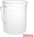 uxcell Measuring Cup 300ml PP Plastic Graduated Beaker Transparent with Handle for Lab Kitchen liquids 3pcs...