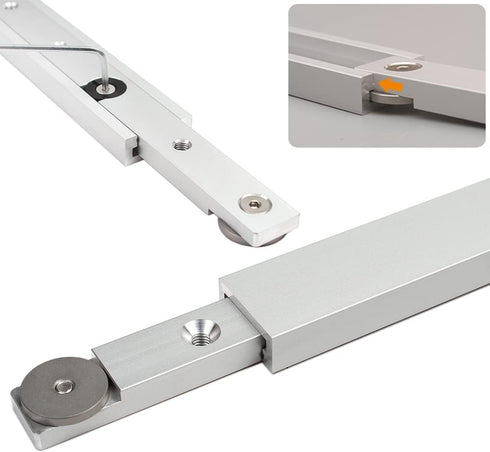 Aluminium Alloy 3/4" Miter Bar Clamping Tool Slider Table Saw Gauge Rod T-Slot Track Bar Rail for Router Tables and Woodworking,300mm-Silver...