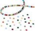Natural Mix Colored Disk Stone Beads 4x2mm 160pcs Rondelle Loose Semi Gemstone Beads for Jewelry Making Design...