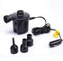 FMS Electric Air Pump 12V DC/ 100-240V AC with 4 Nozzles Portable Quick-Full Inflator/Deflator Air Pump for Outdoor Camping, Air Mattress Bed, Cus...