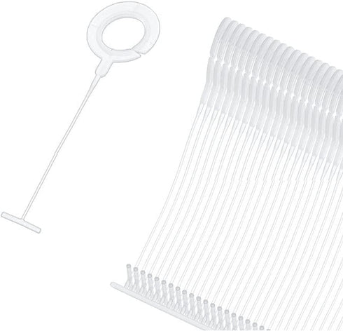 1000 Pcs Plastic J Hook Clothing Tagging Fasteners for Tag Label, 2 inch (Clear)...
