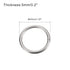 uxcell Stainless Steel O Rings, 3pcs 50mm(1.97") Outer Dia. 5mm Thickness Multi-Purpose Metal Welded O-rings Round Rings for Hardware Luggage Acce...