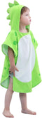 LOLANTA Baby Boys Dinosaur Hooded Bath Towels, Toddlers Kid's Beach Towel Pool Poncho Swim Terry Cloth Cover-Ups 100% Cotton (Green#B, 1-3T)...