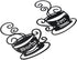 gifthub 4 Pieces of Coffee Logo Metal Wall Decoration, Metal Wall Decoration Art Coffee Shop Kitchen Black Coffee Cup Decoration Letter Iron Handi...