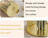 2Pcs ( Square + Circle ) Post Note Holder + Pen Holders,Gold Metal suit for Desk Memo?tableware?flowers?marker pencil Storage,Home Office Supplies...