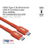 Club 3D CAC-1515 USB2 Type C to Type C Certified Bi-Directional Cable with 240W Charging, 480Mb Data Transmission EPR 4m -13.13ft...