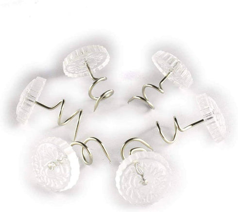 Royee 50 Pcs Twisty Pins Clear Head Screws Fasteners for Upholstery Slipcovers Bed Skirts Sofa Car Van Home Furniture Hold Bed Skirts in Place Wit...