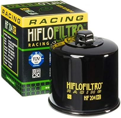 HiFloFiltro HF204RC Black RC High Performance Premium Oil Filter, Single...