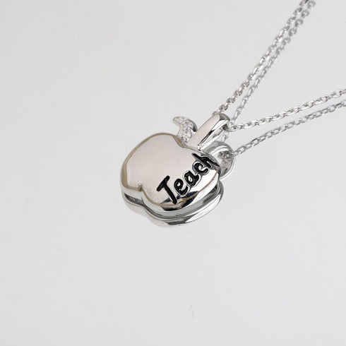 FOTAP Teacher Appreciation Gift Teachers Day Gift Apple Charm Pendant Necklace Thank You Gift for Teacher Retirement Gift For Teacher...