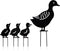 Duck Garden Statue Mallard Duck Statue Metal Lawn Ornaments Hollow Garden Decorations (Black)...