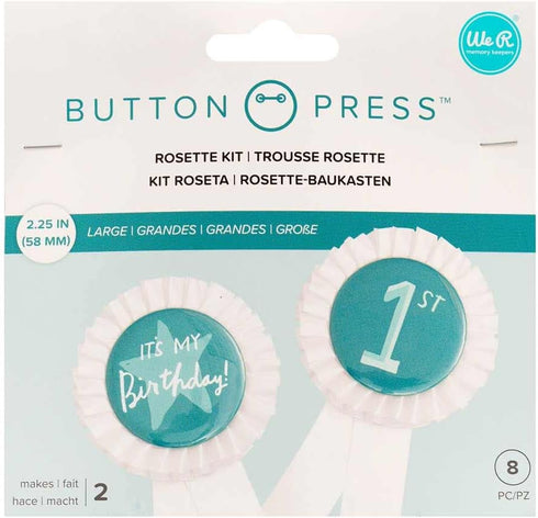 We R Memory Keepers Button Press Rosette Kit Makes 2 Arts Crafts Sewing Scrapbooking Stamping Tools Paper Large Item DIY Journaling Journal Celebr...