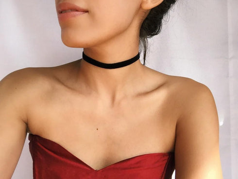 Black Choker Necklace for Women 1cm-3cm Wide Black Velvet Choker Necklaces Leather Lace Chocker Tattoo Choker Collar Necklace 90s Choker Necklace ...