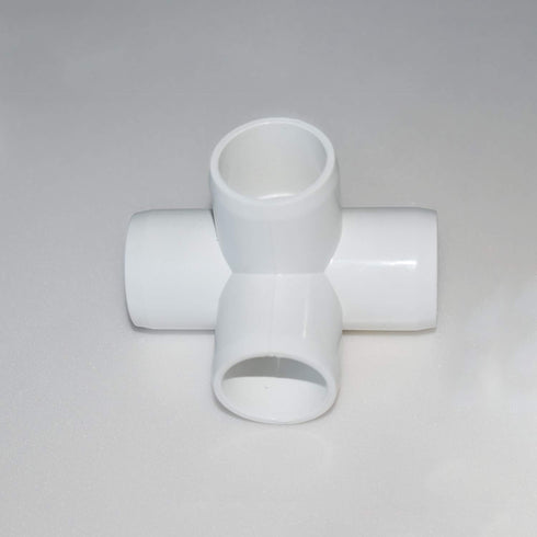 15Pack 3/4Inch 4 Way PVC Fittings, Heavy Duty PVC Elbow Side Outlet Tees, Furniture PVC Tee Corner Fittings for Building PVC Furniture Greenhouse ...