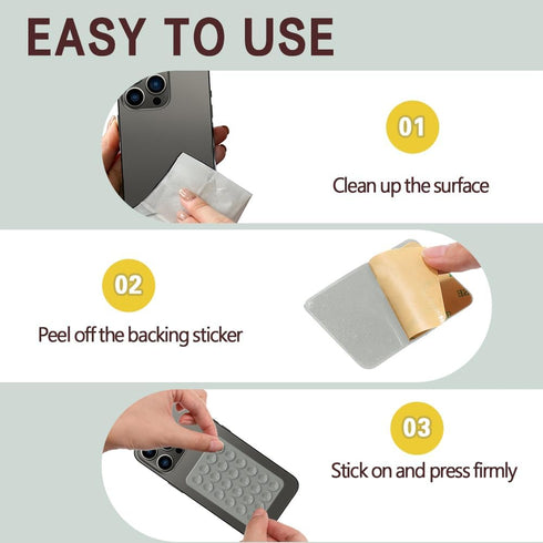 Silicone Suction Phone Case Adhesive Mount, Suction Phone Case Mount, Non Slip Suction Cup Phone Mount, 2.87? x 1.65? Strong Grip Holder for Selfi...