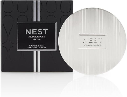 NEST New York Silver Classic Candle Lid - Preserves Candle’s Fragrance & Wax Surface - Designed Exclusively for NEST New York Candles...