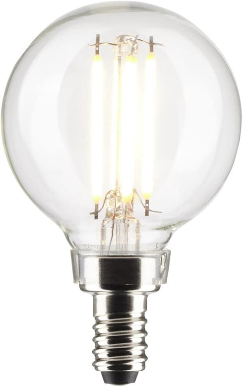 Satco 4-Watt LED E12 Light Bulb, 4000K, 15000 Hour Rating, Dimmable...