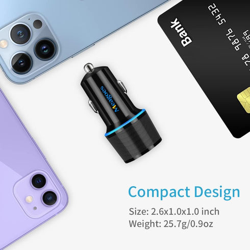 Fast USB C Car Charger, Meagoes 20W PD Rapid Charging Adapter Compatible for Apple iPhone 14 Pro Max/14 Pro/14 Plus/14/13/12/Mini/11/XS/XR/X/8 Plu...