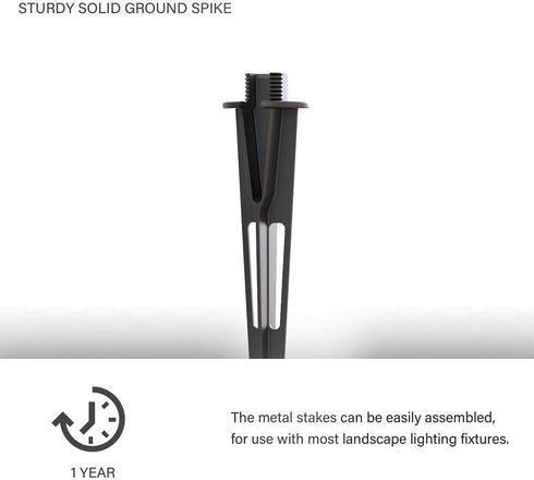 Malibu Metal Spike Stake Replacement 3/4-14 NPSM Male Thread for Landscape Path/Spot Light Low Voltage Outdoor Lighting 8101-4820-01...