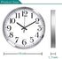 TopOne Silent Wall Clock,Battery Operated 12 inch Accurate Sweep Movement Silver Aluminum Quartz Kitchen/Home/School Patio Decor(White)...