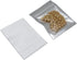 FERENLI 100 Pcs Mylar Food Storage Bag Zipper Lock Matte Aluminum Foil Airtight Bag with Front Window Plastic Packaging Pouch for Zip Flat Heat Se...