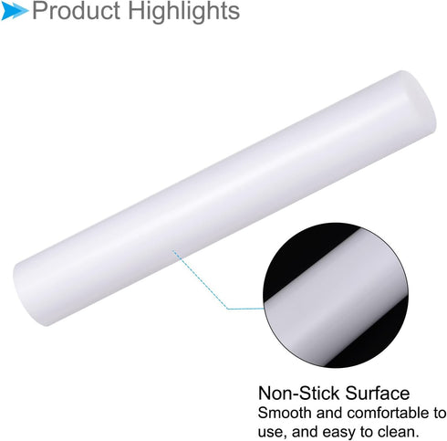 Acrylic Clay Roller, 6 Inch Length 1 Inch Dia., Acrylic Non-Stick Rolling Pin Roller White - (Applications: for Shaping Sculpting), 2-Pieces...