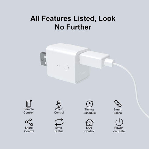SONOFF Micro USB Smart WiFi Adaptor 5V 2-Pack, Smart Switch for Type A USB Devices, Compatible with Alexa & Google Home,APP Remote Control Switch,...