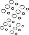 (6+6 Sets) 1/2” Impact Retaining Ring Friction Ring & 3/8” Impact Retaining Ring Friction Ring Anvil Clip with O-Ring for Milwaukee Electric Pneum...