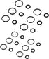 (6+6 Sets) 1/2” Impact Retaining Ring Friction Ring & 3/8” Impact Retaining Ring Friction Ring Anvil Clip with O-Ring for Milwaukee Electric Pneum...