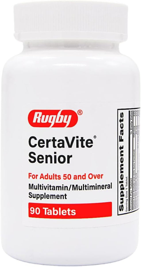 Rugby CertaVite Senior Multivitamin/Multimineral Supplement for Adults 50 and Over - 90 Tablets...
