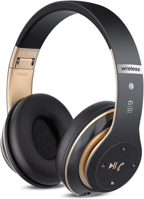 6S Wireless Bluetooth Headphones Over Ear, Hi-Fi Stereo Foldable Wireless Stereo Headsets Earbuds with Built-in Mic, Volume Control, FM for Phone/...