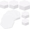 600 Pieces Paper Piecing Hexagon Paper Piecing Template 6 Sizes White Paper Piecing Quilting Template Hexagon Shape for Quilting, Sewing, Craft Id...