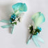 Calla Lily Boutonniere for Men Wedding Groom Best Man Boutonniere with Pin Set of 6 for Wedding Party Prom Event Ceremony Anniversary(Turquoise)...