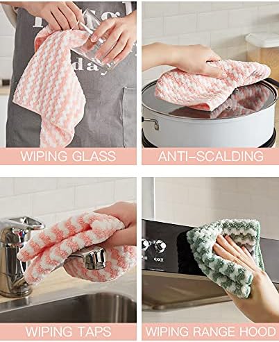 Soft&Colorful Microfiber Cleaning Cloth Suitable for All Environment. 11.8X15.7inches. 6Pcs-Pack, colorful (TW304006)...