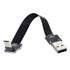 chenyang Micro USB Flat Cable USB 2.0 Male to Micro USB Male 90 Degree UP Angled Ribbon Flex Extension Cable Adapter 2.0M...