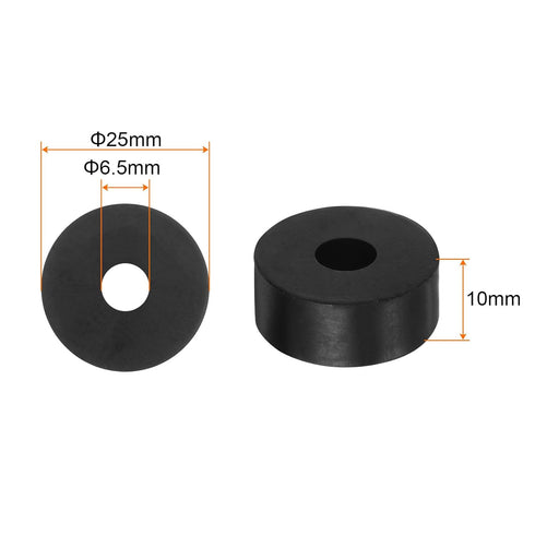 16pcs Rubber Spacer 1 Inch OD 0.26 Inch ID 0.4 Inch Thick Neoprene Round Anti Vibration Isolation Pads Isolator Rubber Washers Bushings for Home C...