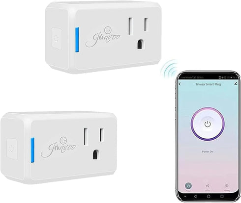 Smart Plugs That Work with Alexa Google Home SmartThings Jinvoo 15A WiFi Outlet No Hub Needed, 2.4G WiFi Only 2 Pack......