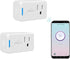 Smart Plugs That Work with Alexa Google Home SmartThings Jinvoo 15A WiFi Outlet No Hub Needed, 2.4G WiFi Only 2 Pack......