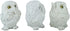 Ebros See Hear Speak No Evil Fat Baby White Owls Figurines Set of 3 Decor Wisdom of The Woods Nocturnal Snow Owl Bird Themed Chibi Owlets Collecti...