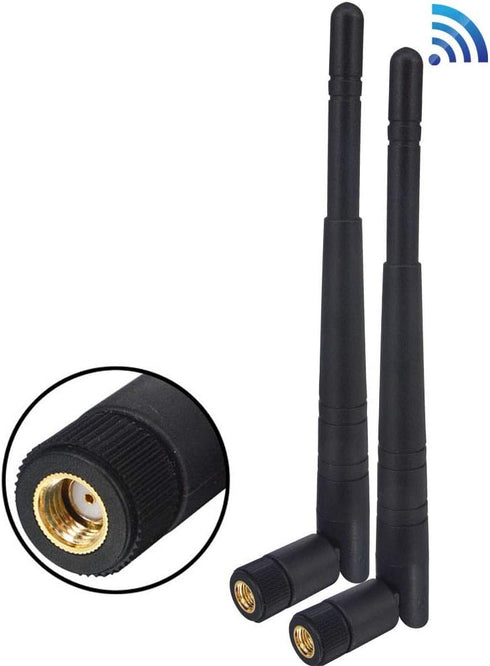 BOOBRIE 2-Pack Dual Band WiFi Antenna 2.4GHz 5GHz 5.8GHz 8dBi RP-SMA Male Connector Omni Directional WiFi Bluetooth Antenna for WiFi Router Networ...