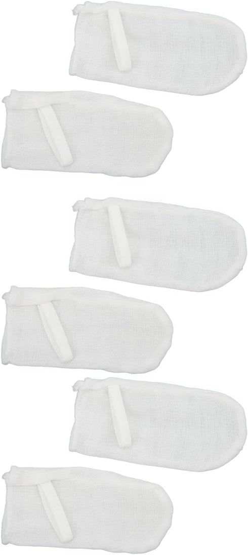 Baby Teeth Cleaning Gauze Finger Cover, 6pcs Baby Teeth Soft Gauze Infant Finger Clean Oral Toothbrush, Milk Stain Removal Soft Hygiene Ring Buckl...