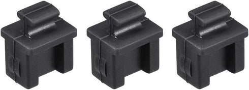 uxcell 5pcs SFP Silicone Protectors Cap Port Cover Anti Dust 14mmx12mmx17mm Black...