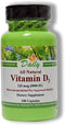 Daily Manufacturing Vitamin D3 5000 IU (125 mcg) 100 Vegetarian Capsules...