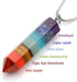 2pcs 7 Chakra Necklace Energy Healing Crystal Yoga Necklace for Women Dowsing Divination Pendulum Gemstone Pendant...