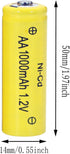 12 Counts 1.2V NI-CD AA 1000mAh Outdoor Solar Rechargeable Batteries Long Lasting for Landscape Lawn Lamps,Pathway Lights...