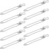 TENOC Silicone Cable Ties 10 Pcs White Reusable Cable Holder Elastic Cord Straps Flexible Wire Organizer for Phone Tablet Charging Cable and Heads...