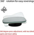Blind Spot Mirror,Fan Shape Curved Car Blind Spot Mirror,Blind Spot Convex Car Mirror,Frameless 360° Adjustable Convex Rear View Mirror,Side Mirro...