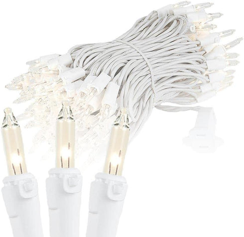 ?Novelty Lights 34FT 100 Commercial Christmas Lights, Tree Lights Indoor Commercial Grade Incandescent Bulbs With Clear Vintage Filament, Tree Lig...