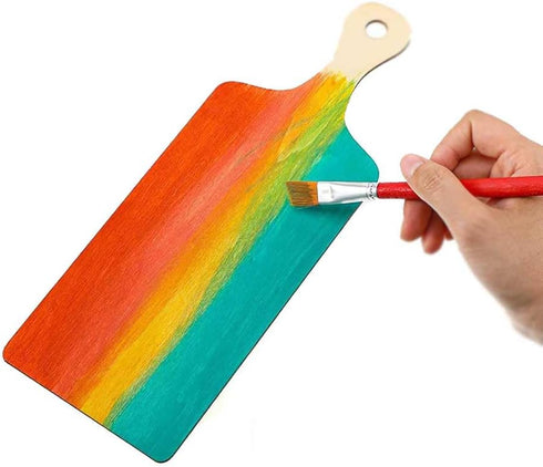 6 Pcs Mini Wood Cutting Board Wooden Chopping Board Paddle Unfinished Wood Kitchen Board Cooking Serving Charcuterie Board for DIY Kitchen Decor C...